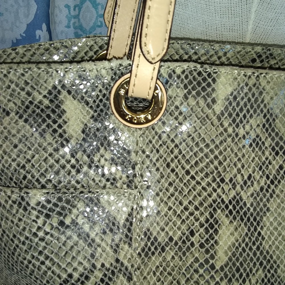 Michael Kors Python Tote, GUC - Picture 3 of 7